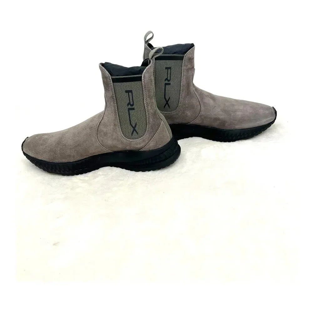 RALPH LAUREN RLX Men's Gray Suede Sock Sneaker Boots 5.5D NIB Dustbag Box